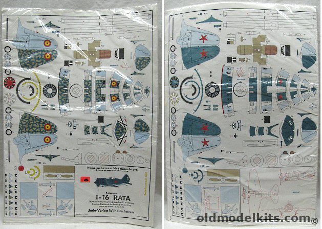 Wilhelmshaven 1/50 Polikarpov I-16 Rata - Two Aircraft - Sealed, 1620 plastic model kit